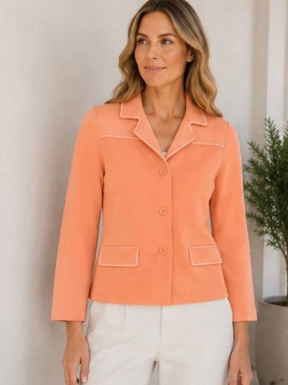 Belford Blazer Size Medium Pima Cotton Orange